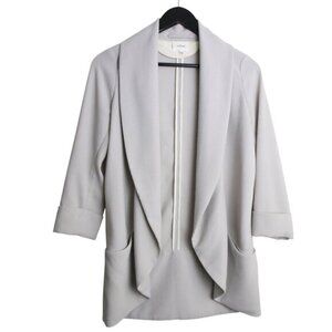 Aritzia Wilfred Chevalier Open Front Blazer Jacket Light Taupe Size 4